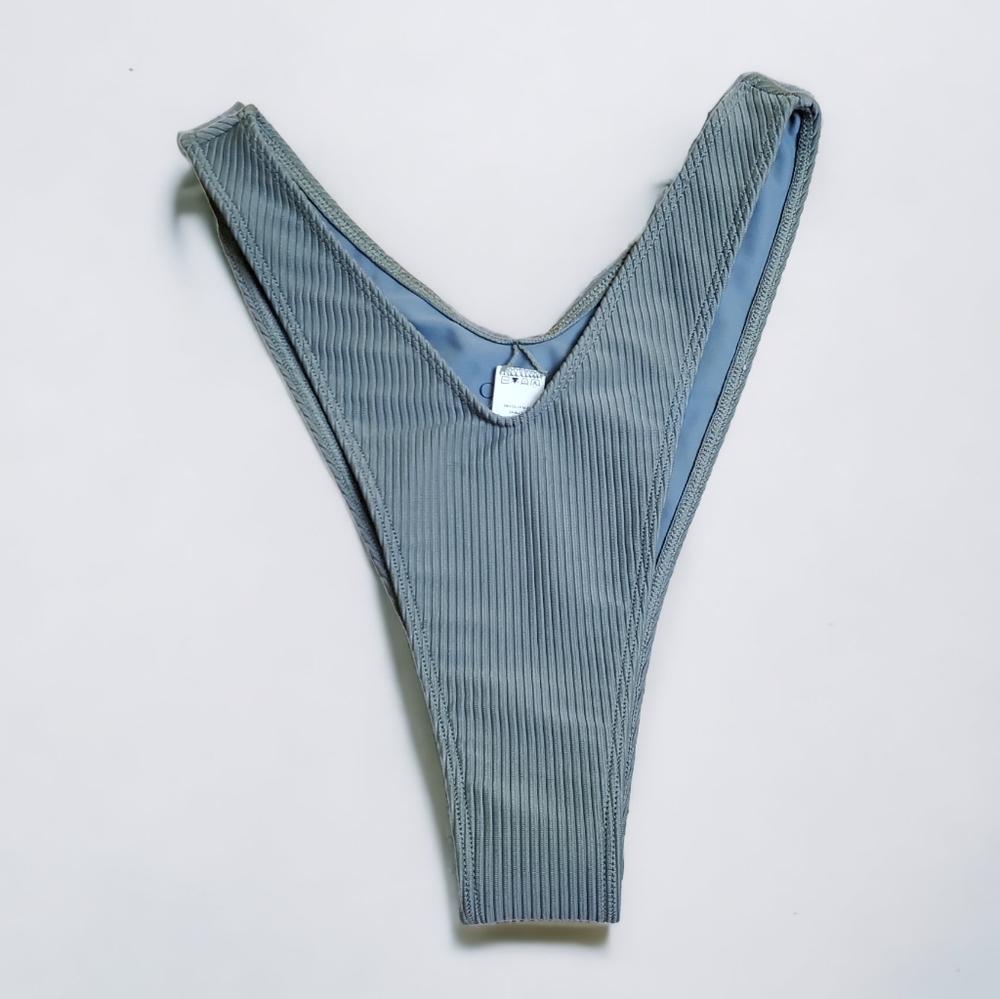 Camila Coelho Harbor Bikini Bottom Olive Green Size Medium